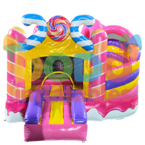 Springkussen Candyland met glijbaan