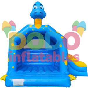 Springkussen Dino met glijbaan